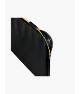 dbramante1928 Paris - Saffiano full-grain leather sleeve for Laptop 15''/MacBook Pro 16" 2019 - Night Black