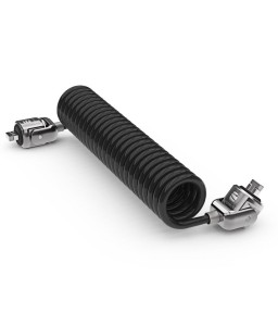 Maclocks Compulocks Dual Head Coiled Cable Keyed Lock - Black