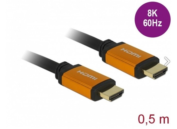 Delock High Speed HDMI Cable 48 Gbps 8K 60 Hz 0.5 m