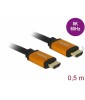 Delock High Speed HDMI Cable 48 Gbps 8K 60 Hz 0.5 m