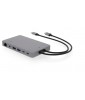 LMP USB-C Display Dock 2 4K 12 Port, 2x HDMI, Mini-DP, DP, DVI, VGA, Eth., 2x USB 3.0, 2x USB-C, aluminium, space gray