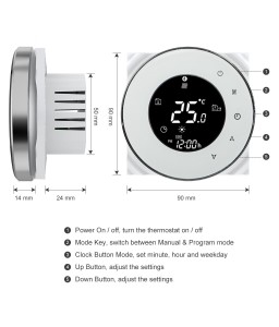 Renov8 Smart Wi-Fi Thermostat for gas boiler - compatible 86x86 box