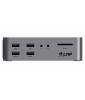 LMP USB-C SuperDock 4K 15 Port & Dual 4K@60 Hz, Slot T-Bar, 2x HDMI, Mini-DP, DP, Gigabit, 2x USB-A 3.0 , USB-A 3.1 Gen2, 2x USB-C 3.1 Gen2, 2x USB 2.0, 3.5mm Audio, SD 4.0,, 87W PD, 130W DC