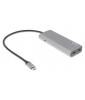 LMP USB-C Hub, 7 port USB-A (4) & USB-C (3) hub, charging function (BC1.2), external power supply (36W), space gray