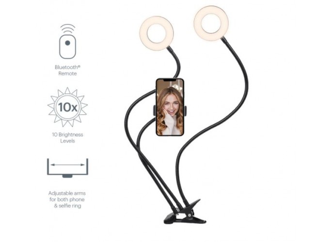 Cygnett V-Dual Classic 2-in-1 Dual Ring Light with Phone Holder