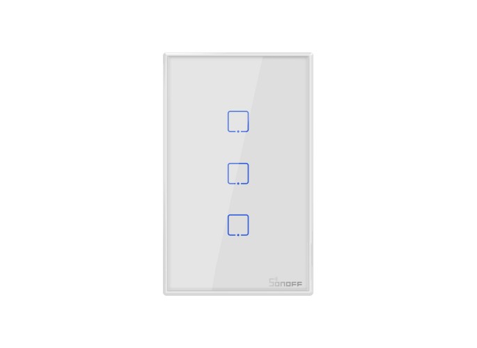 Sonoff T2US3C - 3-gang Wi-Fi Smart Wall Switch US - White