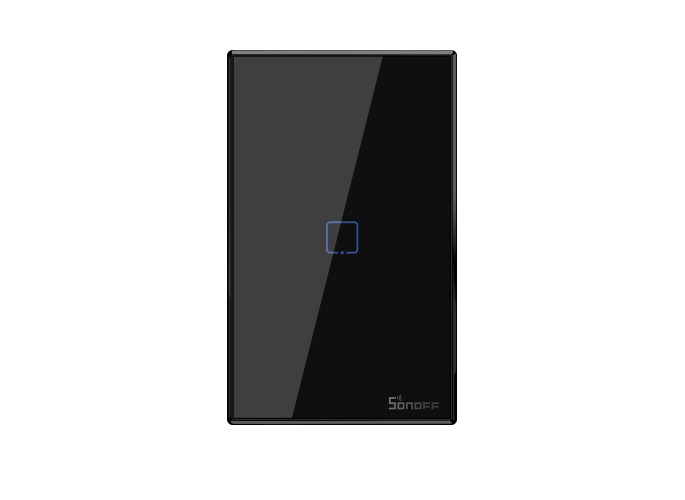 Sonoff T3US1C - 1-gang Wi-Fi Smart Wall Switch US - Black