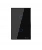 Sonoff T3US2C - 2-gang Wi-Fi Smart Wall Switch US - Black
