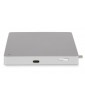 LMP Wireless Charging Pad with Qi tech, USB-C to KB-1843 & USB-C charging port, USB-C charging cable, silver
