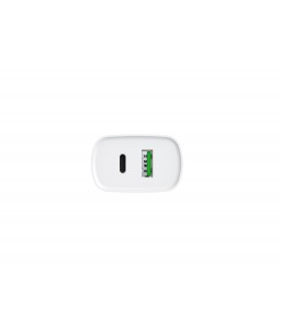 LMP Dual Port Power Adapter 18W, USB-A & USB-C, QC 3.0 & PD (max. 18W) - white