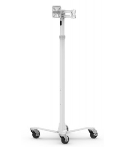 Maclocks Compulocks Rise Freedom Extended - VESA Articulating Arm Rolling Cart - White