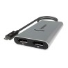 Sonnettech Thunderbolt Dual 4K 60Hz DisplayPort Adapter, Silver (for Windows, Intel & M1 Pro/Max Macs; not compatible with M1 Macs)