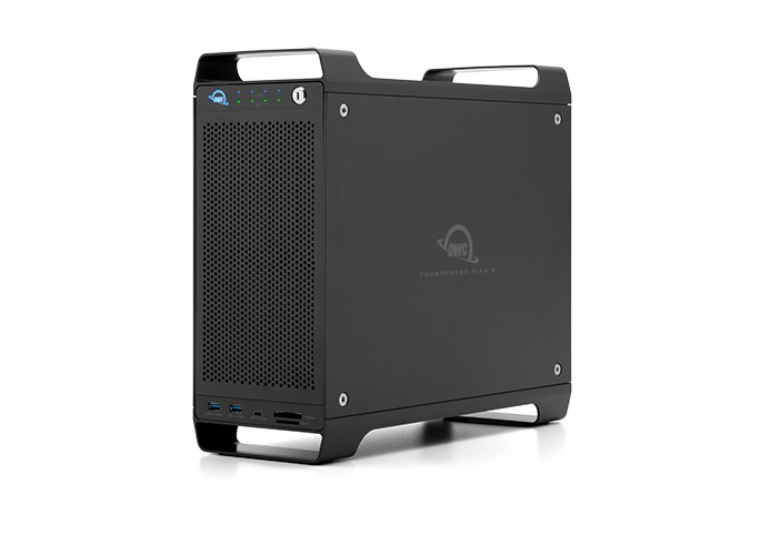 OWC 64.0TB ThunderBay Flex, flexible 8-bay Storage/Dock/PCIe Enclosure with 2x TB3 Ports Featuring SoftRAID XT. TB 3 cable incl.