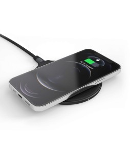 Vonmählen Aura - The Wireless Charging Pad (USB-C to USB-A cable included) - Faux Leather Black
