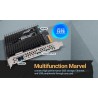 Sonnettech McFiver PCIe Card - Multifunction Adapter Card with Dual M.2 NVMe SSD Slots, 10Gb Ethernet and Two 10Gbps USB-C Ports