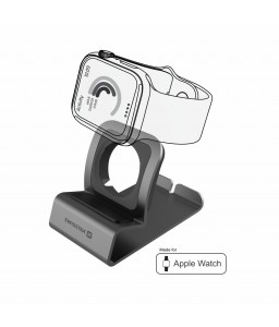 Swissten Aluminum stand for apple watch grey