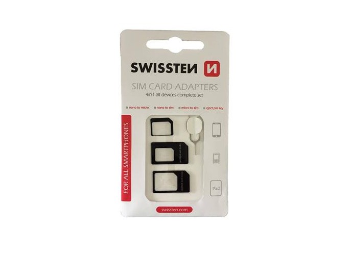 Swissten Sim adapter 4in1