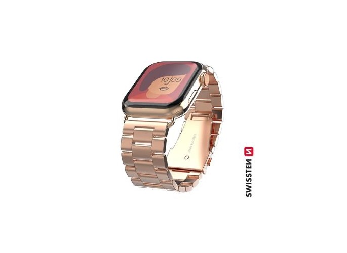 Swissten Metal band for apple watch 38-40 mm rose gold