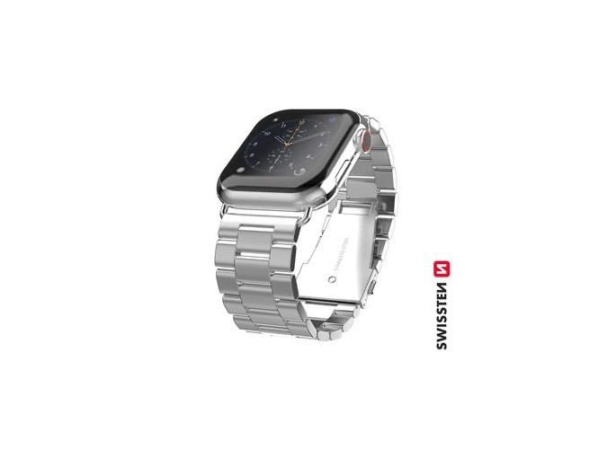 Swissten Metal band for apple watch 42-44 mm silver