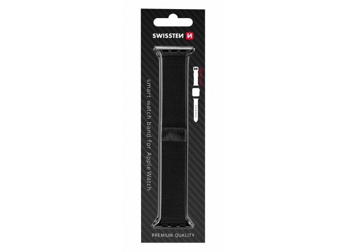 Swissten Mesh band for apple watch 38-40 mm black