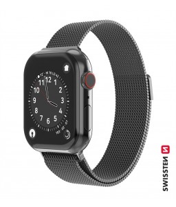 Swissten Mesh band for apple watch 42-44 mm black