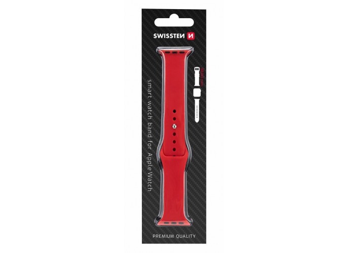 Swissten Silicone band for apple watch 38-40 mm red