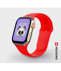 Swissten Silicone band for apple watch 38-40 mm red