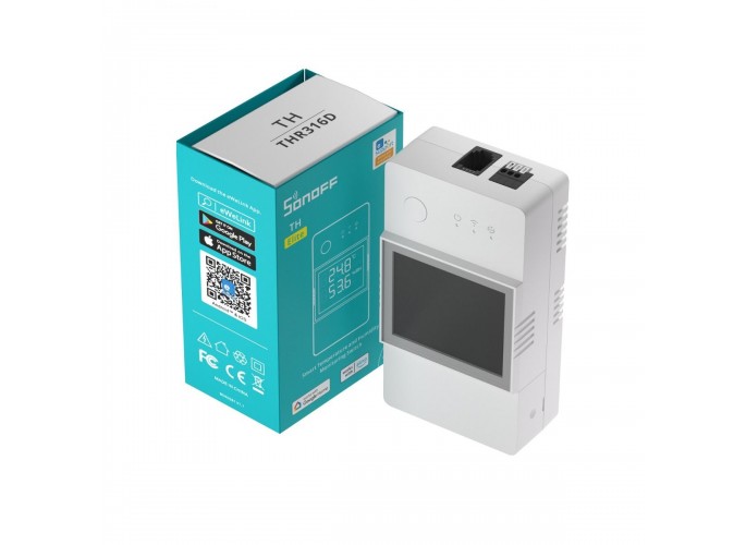 Sonoff THR316D - TH Elite 16A Upgrade Retrofit Solution for Smart Temperature and Humidity Control with LCD Screen
