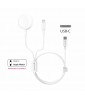 Swissten Wireless Charger 2in1 Apple Watch And Lightning, USB-C 1.2 M