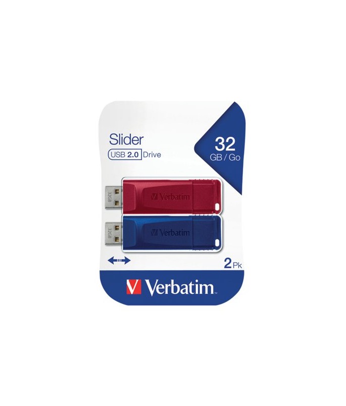 Verbatim Guida USB 2.0 Store 'N' Go 2 x 32GB (Rosso / Blu)