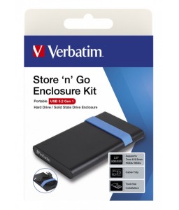 Verbatim Store'n'Go Enclosure Kit 2.5' USB 3.2 Gen1 (USB 3.0) with USB-A interface