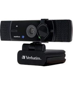 Verbatim Webcam-03 Ultra Hd 4k Autofocus Webcam With Dual Microphone