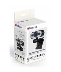 Verbatim Webcam-02 Full Hd 1080p Autofocus Webcam With Microphone And Light