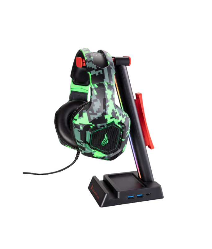 SureFire Vinson N2 Dual balance Gaming RGB Multi-function Headset Stand - Black