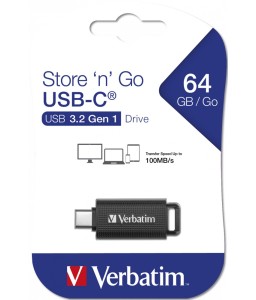 Verbatim Store 'n' Go USB Drive 3.2 Gen 1 64 GB Retractable USB-C (USB 3.2 Gen 1x2)