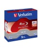 Verbatim BD-RE Single Layer 25 GB 2x White Blue Surface Hard Coat (5 Pack)