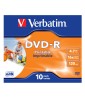Verbatim DVD-R Azo 4.7gb 16x Wide Printable Surface (10 Pack)