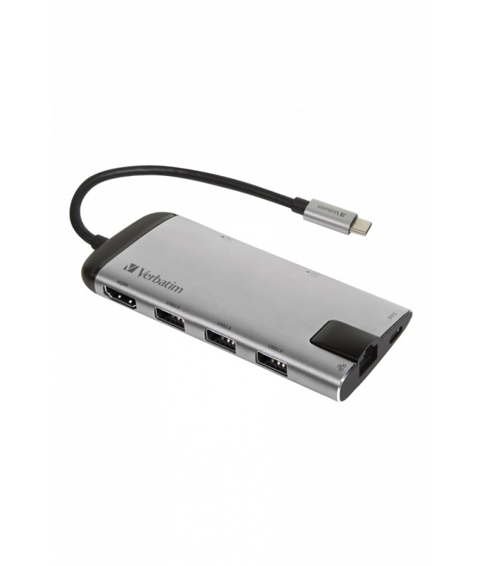 Verbatim USB-C Multiport Hub USB 3.1 Gen 1 / USB 3.0x3 / HDMI / SDHC / MicroSDHC / RJ45