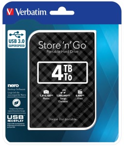 Verbatim Verbatim Store 'N' Go 2.5' (6.35mm) Gen 2 4TB USB 3.0 Black (15mm)