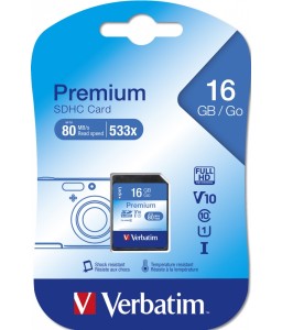Verbatim Secure Digital Card SDHC 16GB Class 10