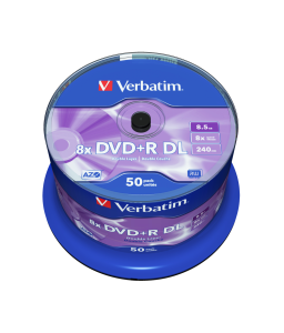 Verbatim DVD+R Double Layer 8.5gb 8x Matt Silver Surface (50 Pack)