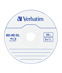 Verbatim Bd-Re Dual Layer 50GB 2x White Blue Surface Hard Coat (5 Pack)