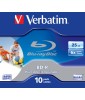 Verbatim Bd-R Single Layer 25 GB 6x Printable Surface Hard Coat (10 Pack)