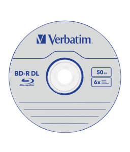 Verbatim BD-R Dual Layer 50 GB 6x White Blue Surface Hard Coat (5 Pack)