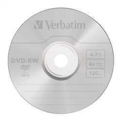 Verbatim DVD-RW SERL 4.7GB 4x Matt Silver Surface (25 Pack)