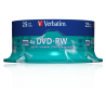 Verbatim DVD-RW SERL 4.7GB 4x Matt Silver Surface (25 Pack)