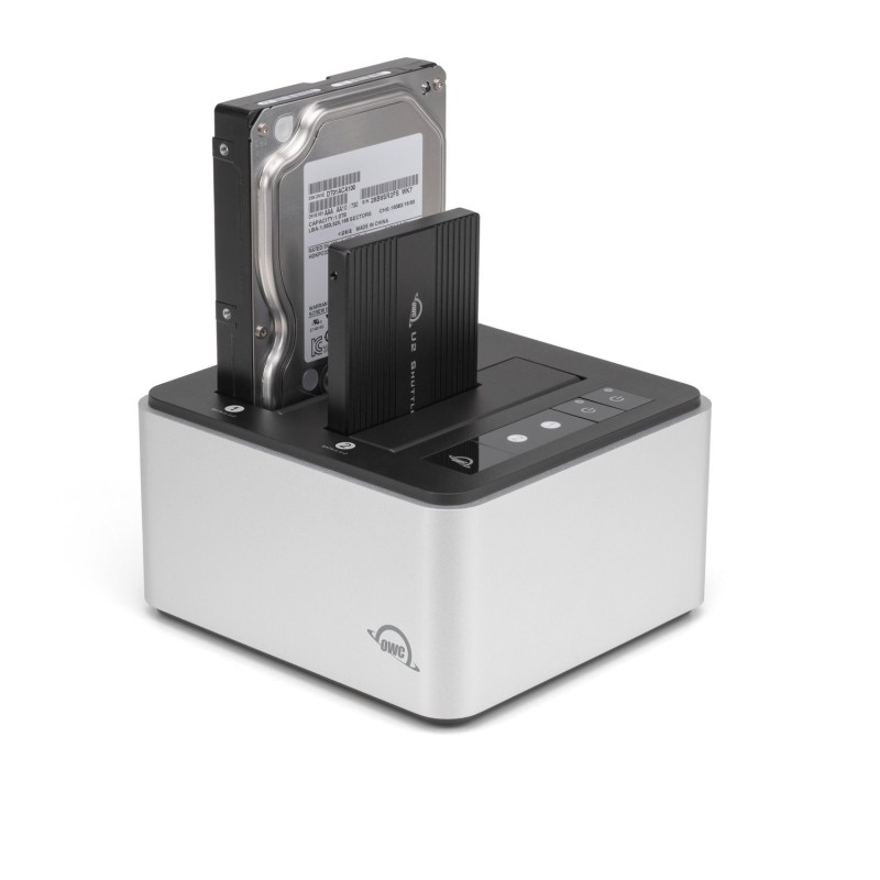 OWC Drive Dock U.2 USB 3.2 (10Gb/s) Dual-Bay Drive Docking Solution for 2.5-inch and 3.5-inch NVMe U.2 and SATA Drives