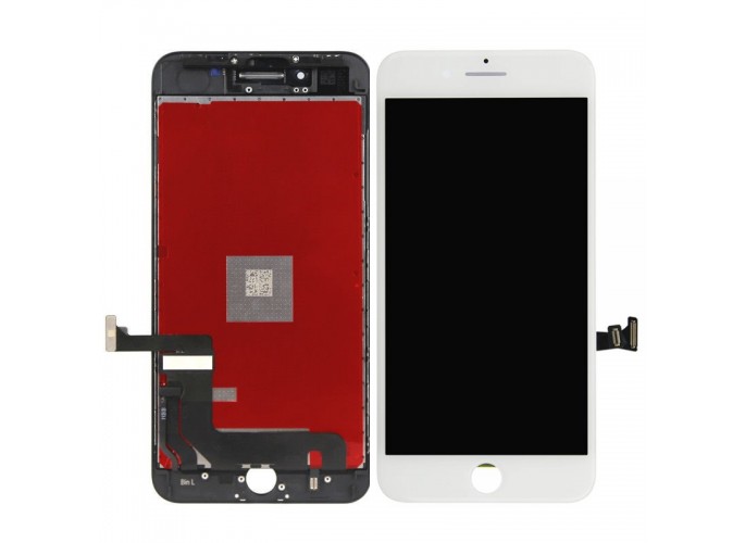 Renov8 Display LCD & Touch Screen for iPhone 8 Plus (LG) + Glass & Flat cable (OEM) - White