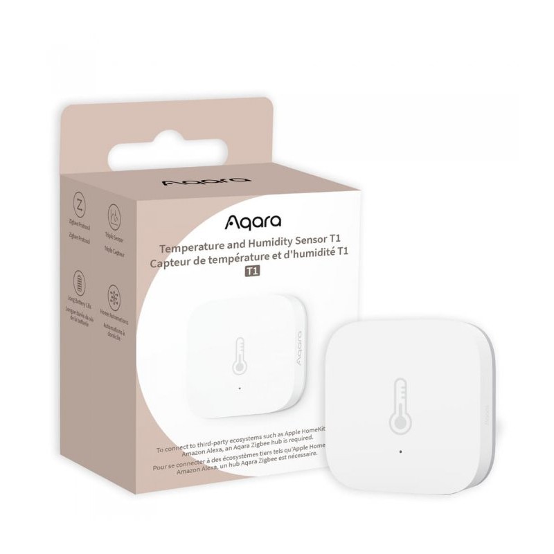 Aqara Temperature and Humidity Sensor T1 - Compatibile with Apple HomeKit, Alexa, IFTTT