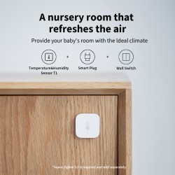 Aqara Temperature and Humidity Sensor T1 - Compatibile with Apple HomeKit, Alexa, IFTTT